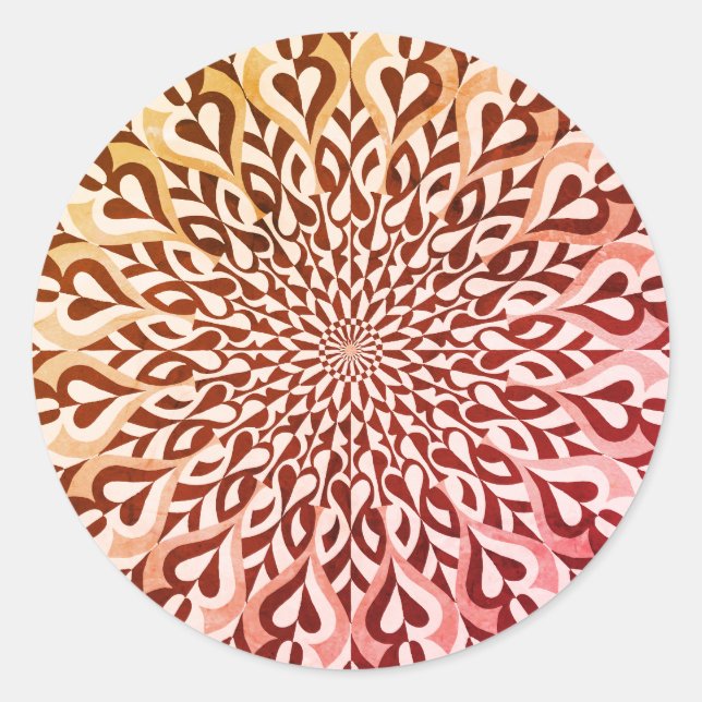 Alternate colour symmetrical pattern  classic round sticker (Front)