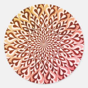 Alternate colour symmetrical pattern classic round sticker