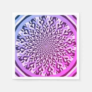 Alternate colour symmetrical pattern napkin