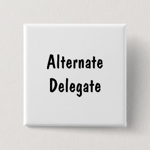 Alternate Delegate 15 Cm Square Badge