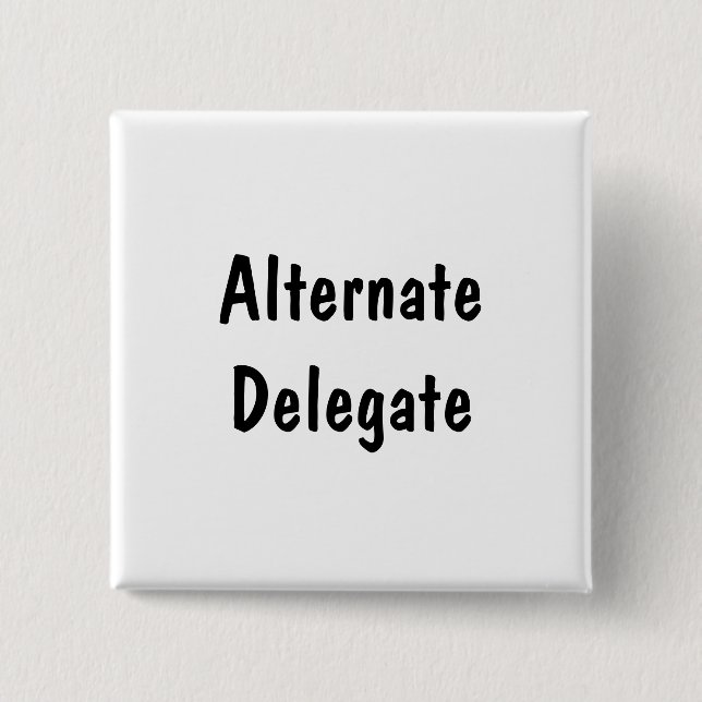 Alternate Delegate 15 Cm Square Badge (Front)