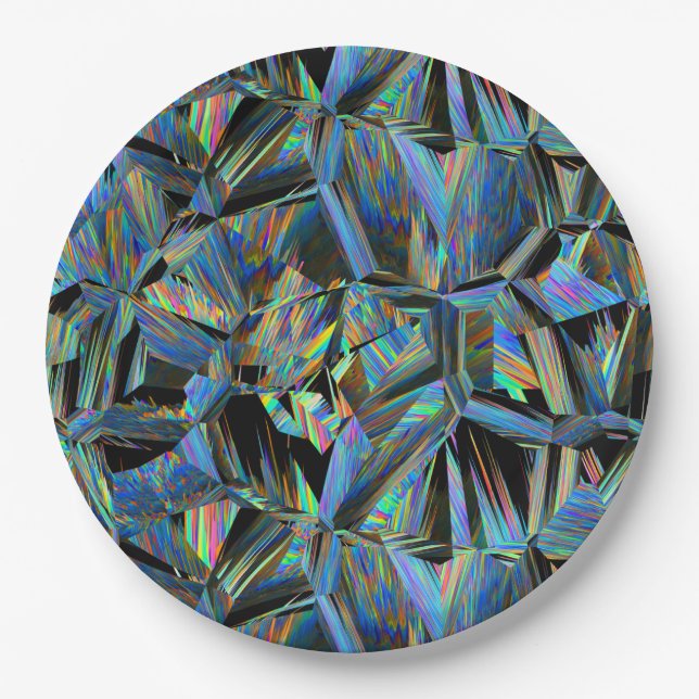 alternate reality - colourful glitch : paper plate (Front)
