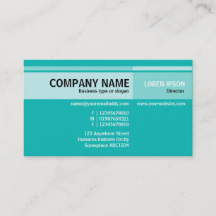 Alternate Tones - Aqua Blue (0ABAB5) Business Card