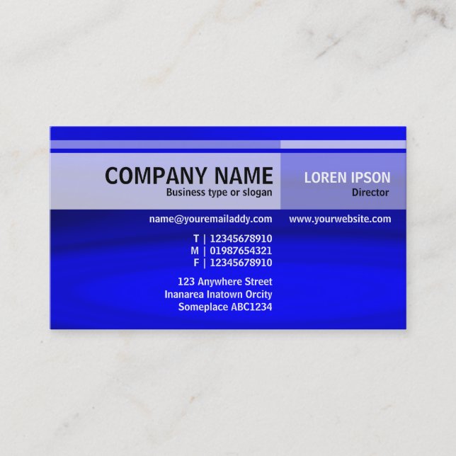 Alternate Tones - Blue Galaxy Business Card (Front)