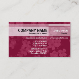 Alternate Tones - Flowers - Crimson Maroon Business Card