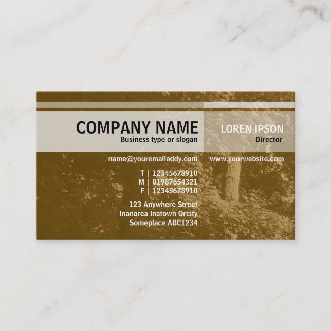 Alternate Tones - In the Trees - Brown Business Card (Front)