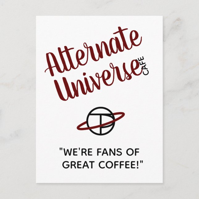 Alternate Universe Café postcard (Front)