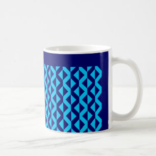 Alternate ZigZags - Sky Blue and Deep Navy Coffee Mug