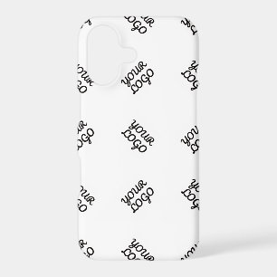 Alternating Business Logo or Image Pattern White