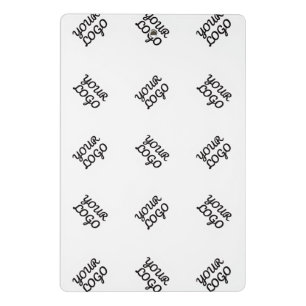 Alternating Business Logo or Image Pattern   White Mini Clipboard
