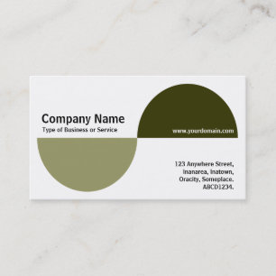 Alternating Crecents - Khaki and Dark Olive Business Card