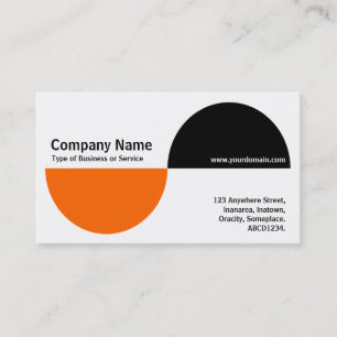 Alternating Crecents - Orange and Black Business Card