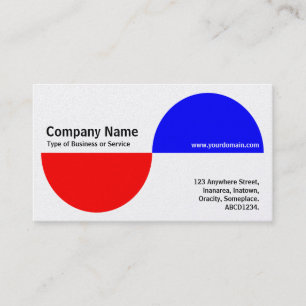Alternating Crecents - Red and Blue (Platinum) Business Card