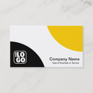 Alternating Curves - Black and Amber Business Card