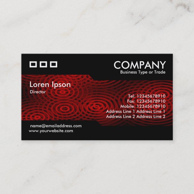 Alternating - Electric Rain Red Business Card (Front)