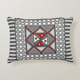 Alternating Geometric Accent Pillow
