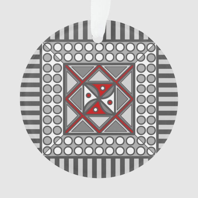 Alternating Geometric Acrylic Ornament (Front)