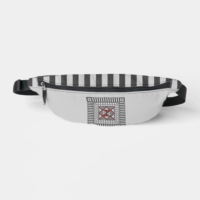 Alternating Geometric Bum Bags (Front)