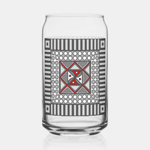 Alternating Geometric Can Glass