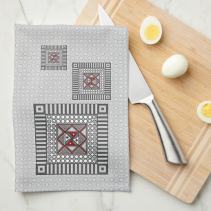 Alternating Geometric Hand Towel