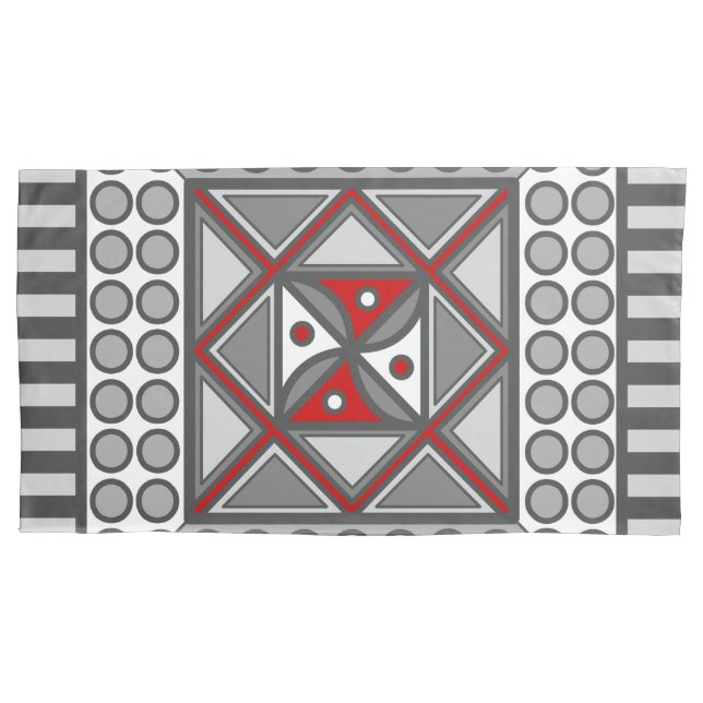 Alternating Geometric Pillow Case (Front)