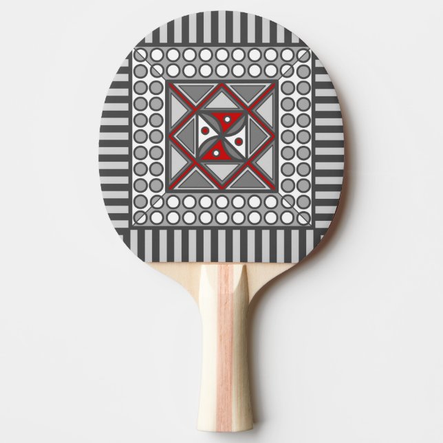 Alternating Geometric Ping Pong Paddle (Front)