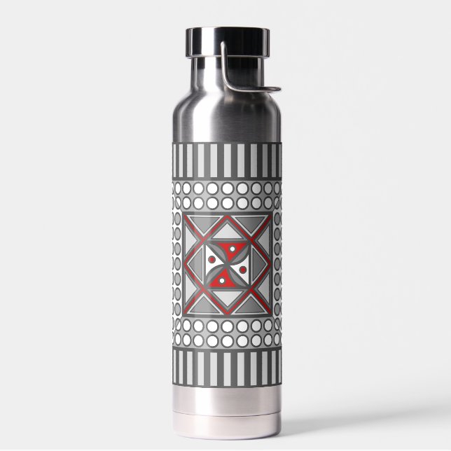 Alternating Geometric Water Bottle (Left)