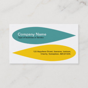 Alternating Petals - Ocean Green and Amber Business Card