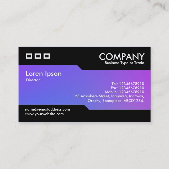 Alternating - Soft Gradients Business Card (Front)