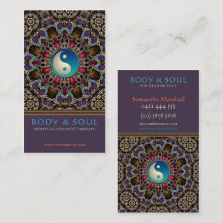 Alternative Eastern Jewels Yin Yang Purple Blue  Business Card