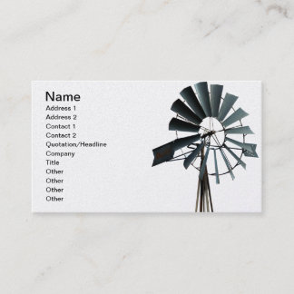 Alternative Energy - Pinwheel Windmill Power Business Card
