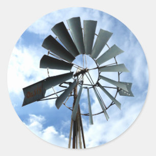 Alternative Energy - Pinwheel Windmill Power Classic Round Sticker