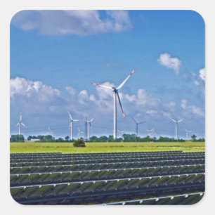 Alternative Energy - Solar and Wind Square Sticker