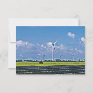 Alternative Energy - Solar and Wind Thank You Card