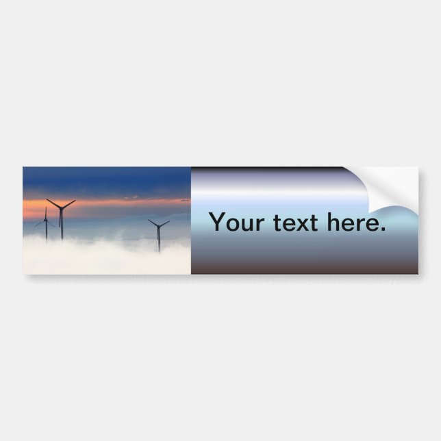 Alternative Energy - Wind Power in the Clouds Bumper Sticker (Front)