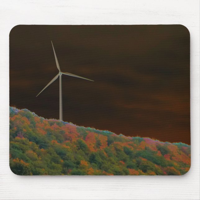 Alternative Energy Wind Turbine Fall Mousepad (Front)