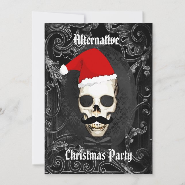 Alternative funny Gothic Christmas Invitation (Front)