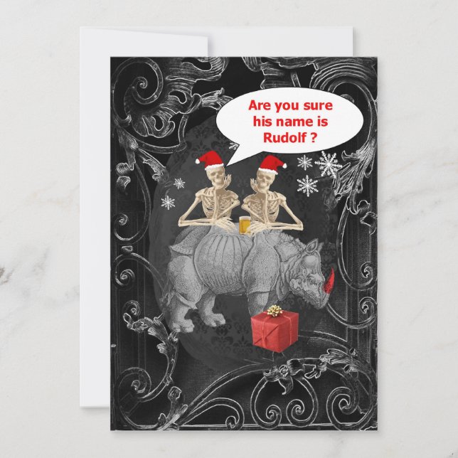 Alternative funny Gothic Christmas Invitation (Front)