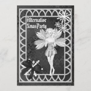 Alternative  Gothic fairy  Christmas Invitation