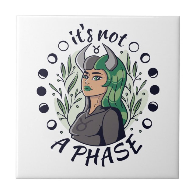 Alternative Gothic Girl Art It's Not a Phase  Ceramic Tile (Front)