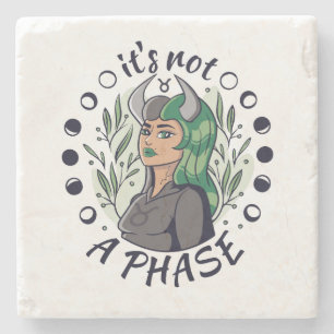 Alternative Gothic Girl Art It's Not a Phase Stone Coaster