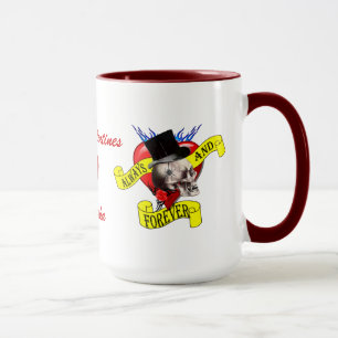 Alternative gothic rockabilly tattoo Valentines Mug