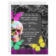 Alternative gothic sugar skull wedding