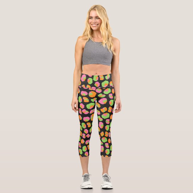 Alternative Leopard Print Capri Leggings (Front)