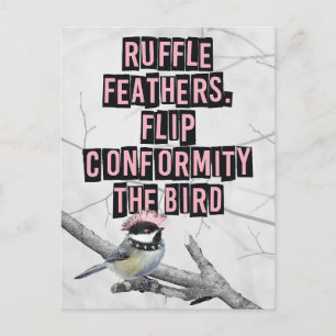 Alternative Punk Bird Anti Conformity Postcard