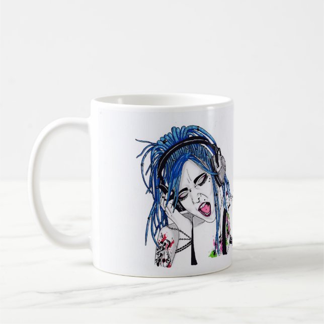 Alternative Tattooed Dreadlock Girl Mug (Left)