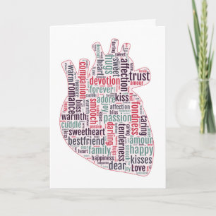 Alternative Valentine anatomical heart Card