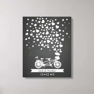 Alternative wedding guest book tandem chalkboard