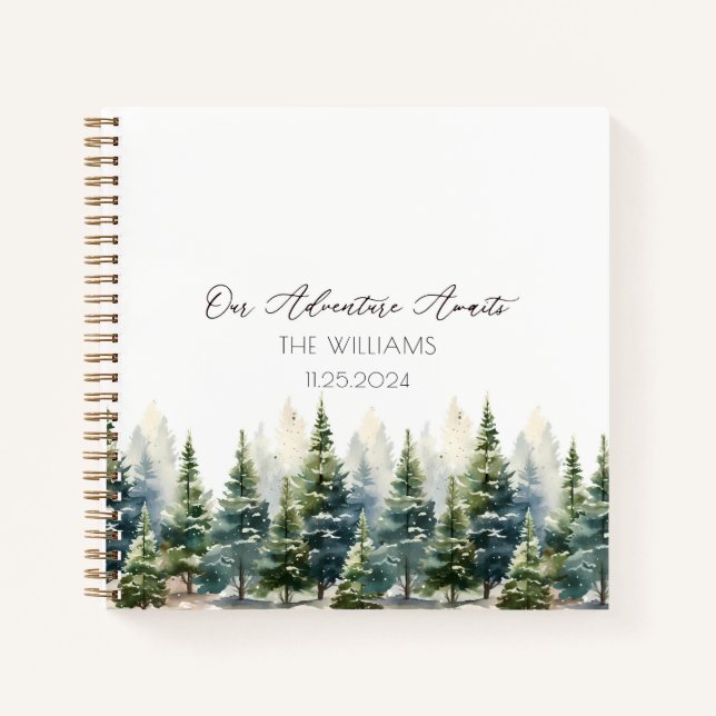 Alternative Wedding Guest  Green Book Pine Trees (Front)