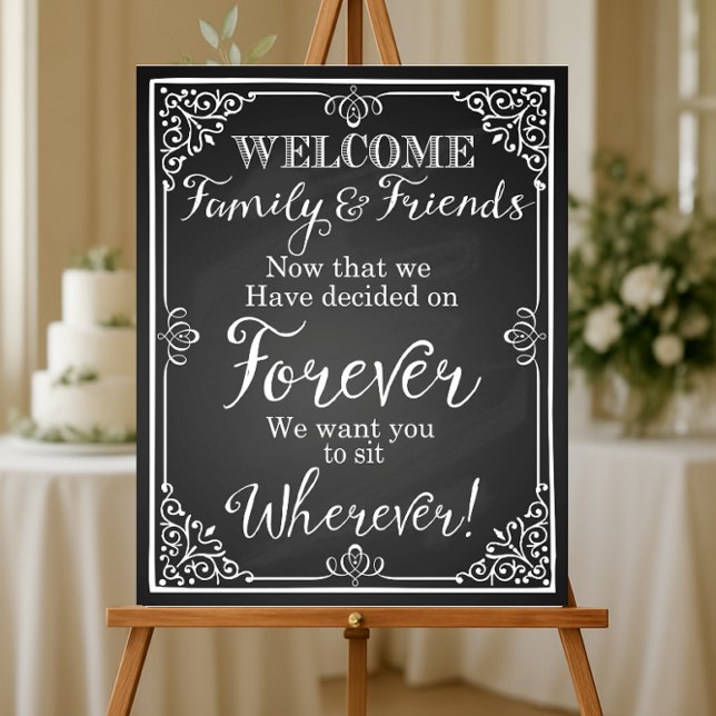 Alternative wedding seating plan sign Chalkboard (Creator Uploaded)